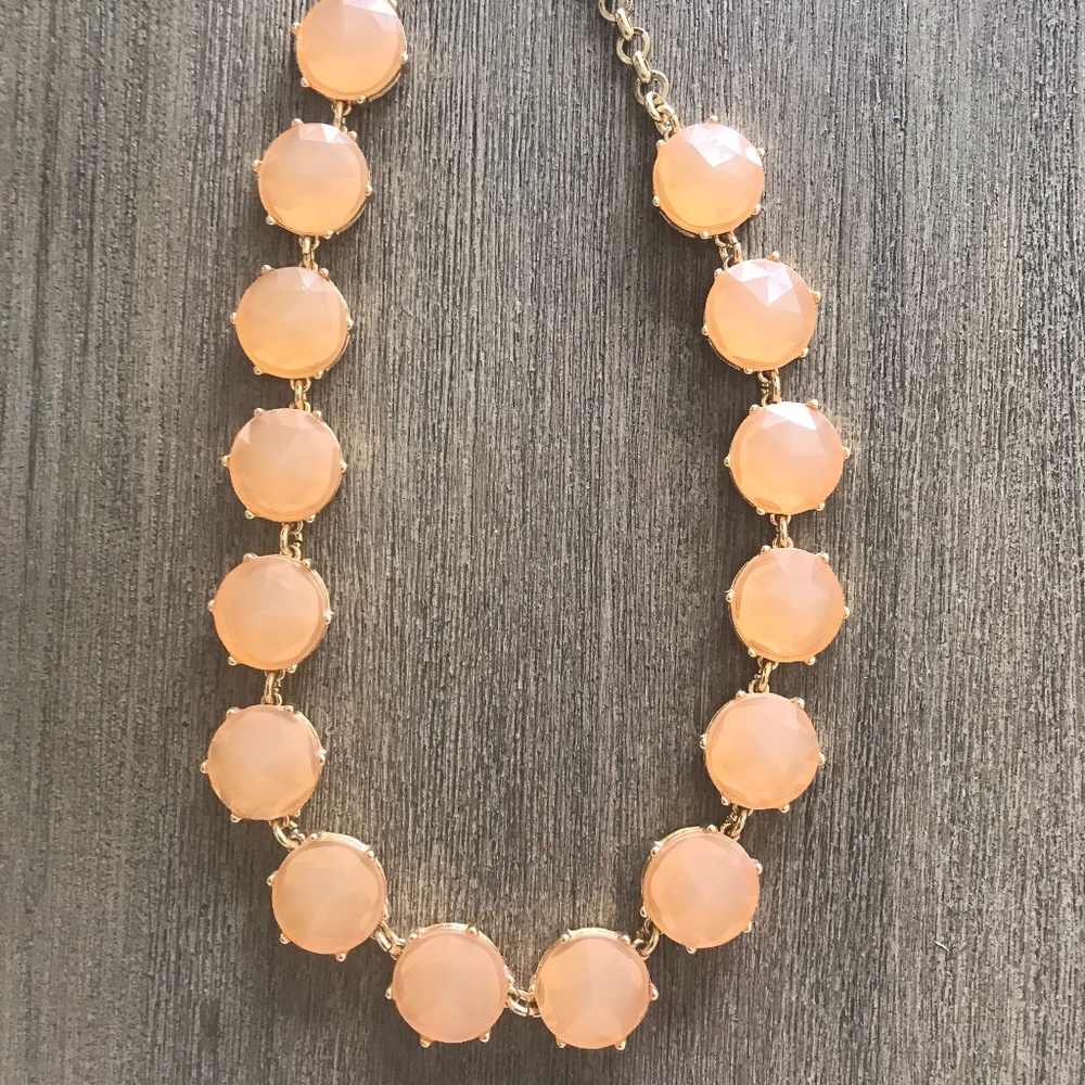 C Wonder necklace with pastel peach stones